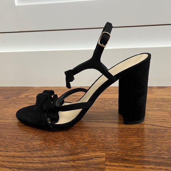 J. Crew Collection Stella Bow Heels - black suede, size 8 - NWOT - Picture 10 of 12